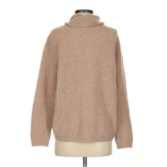 Quince 100% Mongolian Cashmere
Fisherman Turtleneck Sweater Oatmeal Tan Small - Picture 3 of 9